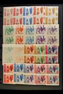 1949 EXILE ISSUES An Attractive Collection Of IMPERF PROOF PAIRS Printed In Various Colours On Ungummed Greyish Paper, U - Croatia