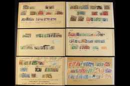 FASCINATING RANGES ON OLD MANILA STOCKLEAVES AND STOCK CARDS Mostly Pre-1950 Used, From 1854-63 4sk (at Least 8), With S - Andere & Zonder Classificatie