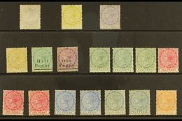 1874-90 QV SELECTION A Small Mint / Unused Group On A Stockcard, Inc 1874 1d, 1877-79 ½d & 1d, 1886 ½d On 6d And 1d On 1 - Dominica (...-1978)