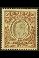 1903-07 5s Black & Brown, CC Wmk, SG 36, Fine Cds Used For More Images, Please Visit Http://www.sandafayre.com/itemdetai - Dominica (...-1978)