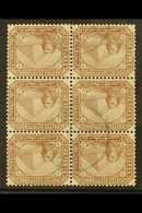 1879 5pa Deep Brown INVERTED WATERMARK Variety, SG 44w, Fine Cds Used BLOCK Of 6, Very Rare Multiple, Cat £600. (6 Stamp - Autres & Non Classés