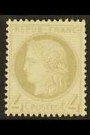 1871-76 4c Grey Ceres (SG 189, Yvert 52), Mint Large Part Gum, A Few Slightly Trimmed Perfs At Top Right, Very Fresh, Ca - Andere & Zonder Classificatie