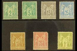 1876 Peace And Commerce Type II ("N" Under "U") 2c Green, 5c Bluish Green, 15c Grey-lilac, 25c Ultramarine, 30c Yellow-  - Andere & Zonder Classificatie