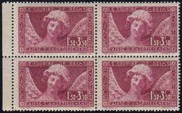 1930 1.50f + 3.50f Reddish Purple Sinking Fund, SG 480, Yvert 256, Fine Never Hinged Mint Marginal BLOCK Of 4, Fresh. (4 - Andere & Zonder Classificatie