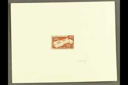 AFAR ET ISSAS 1969 30f ILO Imperf Sunken DIE PROOF, As Yvert 354, Printed In Brown On Card Ith Embossed Seal On Margin A - Sonstige & Ohne Zuordnung