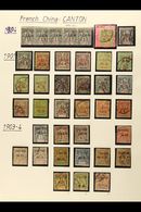 CANTON 1901-1919 USED COLLECTION In Hingeless Mounts On Leaves, Inc 1901-02 Most Vals To 30c, 40c & 50c, 1903-04 Most Va - Otros & Sin Clasificación