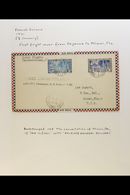 GUADELOUPE FIRST FLIGHT COVERS  1931 - 1947 Superb Display Collection Of Flown Covers Including 1931 1st Flight Cayenne  - Other & Unclassified