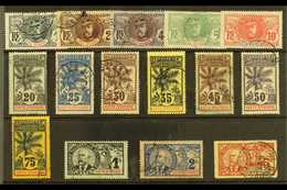 IVORY COAST 1906-07 "Faidherbe/ Palms/ Balay" Complete Set (Yvert 21/35, SG 22/37), Fine/ Very Fine Used. (15 Stamps) Fo - Andere & Zonder Classificatie