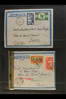 NEW CALEDONIA WORLD WAR II 1943-44 Covers To The Red Cross In Geneva, Switzerland, All Bearing Censor Cachets And Three  - Andere & Zonder Classificatie