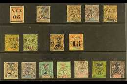 NEW CALEDONIA 1881-1903 OVERPRINTS AND SURCHARGES Very Fine Used All Different Collection Comprising 1881-83 05 On 40c ( - Andere & Zonder Classificatie