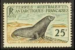 TAAF 1959-63 25fr Kerguelen Fur Seal, Yv 16, Very Fine Mint. For More Images, Please Visit Http://www.sandafayre.com/ite - Andere & Zonder Classificatie
