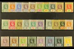 1902-09 MINT KEVII ALL DIFFERENT COLLECTION Presented On A Stock Card & Includes 1902-05 CA Wmk Range With Most Values T - Gambia (...-1964)