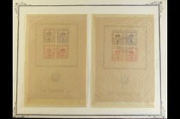 FINSTERWALDE 1946 Reconstruction Miniature Sheet (small Coat Of Arms), Michel Block 1, Both Never Hinged Mint And Very F - Autres & Non Classés