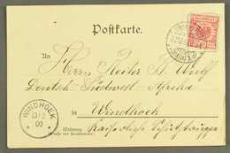 SOUTH WEST AFRICA 1900 (13 Feb) Colour Ppc From Germany To Windhoek Bearing 10pf Tied By Frankfurt Cds And With Superb " - Sonstige & Ohne Zuordnung