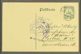 SOUTH WEST AFRICA 1913 (25 Apr) 5pf Postal Stationery Card To Germany With Fine "WALDAU" Cds Cancel, Berlin "clock Face" - Altri & Non Classificati