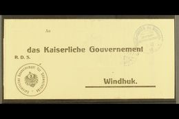 SOUTH WEST AFRICA 1913 (1 Oct) Stampless Printed Official Meteorological Chart Addressed To Windhuk, Bearing Scarce "BRA - Altri & Non Classificati