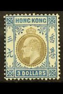 1904 $3 Slate And Dull Blue, Ed VII Wmk MCA, SG 88, Fresh Mint, Light Colour Bleed In Top Panel Otherwise Fine. For More - Andere & Zonder Classificatie