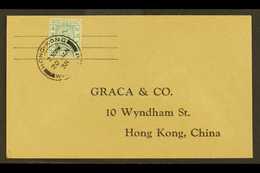 1938 (20 Jan) Cover Addressed Locally, Bearing POSTAL FISCAL 1938 5c Green (SG F12) Tied By "Hong Kong 20 Jan 38" Cds Ca - Sonstige & Ohne Zuordnung