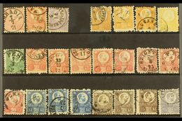 1871 FRANZ JOSEPH A Selection Of Used "Classic" Issues Presented On A Stock Card. Includes 1871 (litho) 5k Both Shades A - Otros & Sin Clasificación