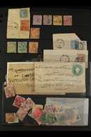 POSTMARK COLLECTION 1850s-1930s COLLECTION BALANCE With Much Of Interest. A Selection Of Stamps, Some On Piece, Some Sta - Other & Unclassified