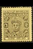 COCHIN 1946-48 4a Black Perf 11 Maharaja Ravi Varma, SG 107a, Very Fine Mint. The Perf 11 Issued With Gum. For More Imag - Sonstige & Ohne Zuordnung