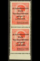 LUBIANA 1941 1.50d Scarlet Overprint With Two Bars Showing OFFSET Of The Overprint On Back (Sassone 34d, SG 39 Var), Nev - Sin Clasificación