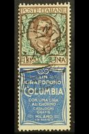 PUBLICITY STAMPS 1924 1L Brown, Green And Blue "Columbia", Sass 19, Very Fine Used. Scarce Stamp. For More Images, Pleas - Sin Clasificación