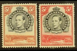 1944 5s Black And Carmine, SG 148b, Two Very Different Shades, Never Hinged Mint. (2) For More Images, Please Visit Http - Vide