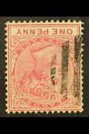 1884-86 1d Rose-carmine With WATERMARK INVERTED Variety, SG 22w, Fine Used. For More Images, Please Visit Http://www.san - Nigeria (...-1960)