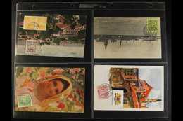 1920s STAMPS ON PICTURE SIDE OF POSTCARDS. A Beautiful Collection Of Picture Postcards (mostly Sent To Holland) Each Wit - Letland