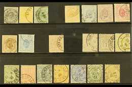 1865-1882 FINE USED SELECTION On A Stock Card, All Different, Inc 1865-71 2c, 4c Yellow & 4c Green, 1865-75 Set To 25c,  - Other & Unclassified