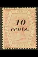 1880 10c On 30c Claret, SG 46, Fine Mint. For More Images, Please Visit Http://www.sandafayre.com/itemdetails.aspx?s=619 - Straits Settlements