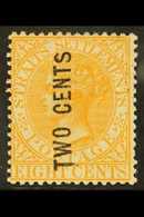 1883 2c On 8c Orange, Overprinted Vertically,"S Wide" Setting, SG 54, Very Fine Mint. For More Images, Please Visit Http - Straits Settlements