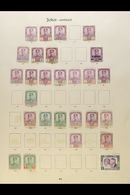 JOHORE 1884-1920 ALL DIFFERENT MINT COLLECTION Presented On Imperial Album Pages. Includes 1896-99 Set To 10c, 1904-10 5 - Other & Unclassified