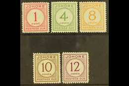 JOHORE POSTAGE DUES 1938 Complete Set, SG D1/5, Fine Mint, Fresh. (5 Stamps) For More Images, Please Visit Http://www.sa - Andere & Zonder Classificatie