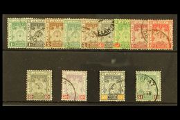 KELANTAN 1921 Arms Set, Wmk Script, SG 14/23, Very Fine Used. (13 Stamps) For More Images, Please Visit Http://www.sanda - Autres & Non Classés