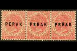 PERAK 1882 2c Pale Rose, Overprinted "Perak", SG 11/13, Superb Mint Strip Of 3 "Triplet". (3 Stamps) For More Images, Pl - Other & Unclassified