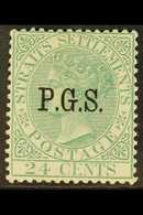 PERAK 1889 24c Green, Ovptd P.G.S., SG O9, Very Fine Mint. For More Images, Please Visit Http://www.sandafayre.com/itemd - Other & Unclassified