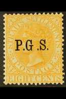 PERAK 1889 8c Orange Ovptd P.G.S., Variety "Wide Space Between G And S", SG O4a, Mint. Couple Of Tone Spots On Gum Other - Autres & Non Classés