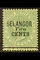 SELANGOR 1891 2c On 24c Green, SG 45, Very Fine Mint. For More Images, Please Visit Http://www.sandafayre.com/itemdetail - Autres & Non Classés