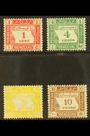 TRENGGANU POSTAGE DUES 1937 Complete Set, SG D1/4, Fine Mint, Fresh. (4 Stamps) For More Images, Please Visit Http://www - Andere & Zonder Classificatie