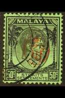 PENANG 1942 (Mar) 50c Black / Emerald With Okugawa Seal (type II), SG J65, Very Fine Used. For More Images, Please Visit - Other & Unclassified