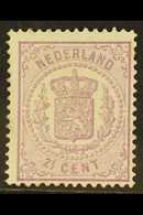 1869-76 Coat Of Arms 2½c Mauve, Perf 13-13½ Small Holes (NVPH 18C, SG 62), Lightly Hinged Mint. Fresh! For More Images,  - Sonstige & Ohne Zuordnung