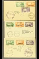 FRENCH 1941 Three Censored Covers Addressed To USA, Each Bearing 1941 5c, 10c & 15c "France Libre" Overprints (SG F53/55 - Autres & Non Classés