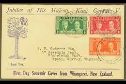 1935 Silver Jubilee Set On ILLUSTRATED FIRST DAY COVER, SG 573/5, Few Hinge Marks On Reverse. For More Images, Please Vi - Autres & Non Classés