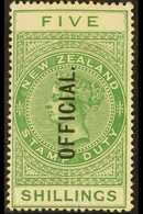 OFFICIAL 1913-25 5s Yellow-green, Comb Perf 14½x14, SG O86, Very Fine Mint. For More Images, Please Visit Http://www.san - Andere & Zonder Classificatie