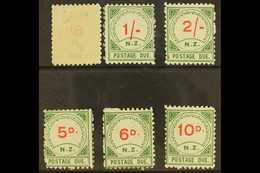 POSTAGE DUE 1899 Type I 8d (showing 2nd Off-set Impression Of The Red On Reverse), 1s And 2s, Small "D" 5d, 6d And 10d,  - Other & Unclassified