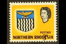 1963 3d Arms Definitive With Huge Shift Of Value, Into "RHODESIA" At Base Of Stamp, SG 78, Mint, Light Gum Crease. Strik - Rhodésie Du Nord (...-1963)