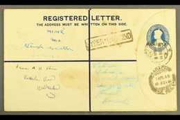 1948 (8 Apr) 4½a Registered Stationery Envelope With "PAKISTAN" Nasik Overprint (26¼ X 3mm), On Reverse A Spectacular Fr - Pakistan