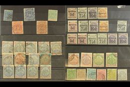 1892-1913 MISCELLANY On Stock Cards, Inc 1892-93 £1 Mint Regummed, £2 & £10 Fiscally Used, 1892-94 8d Block Of 5 NHM, 18 - Other & Unclassified